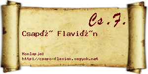 Csapó Flavián névjegykártya