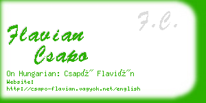 flavian csapo business card